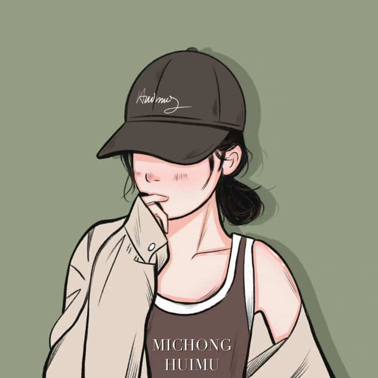 小众个性手绘微信头像 小众又好看比较酷的不露脸女生头像_16