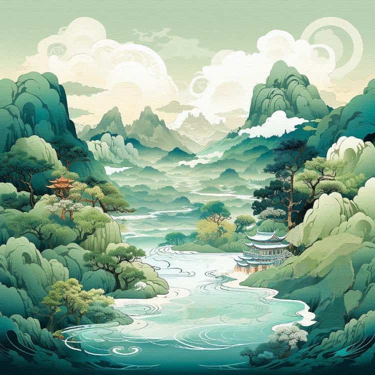 国画风水头像图 旺财旺运旺事业老派微信头像_9