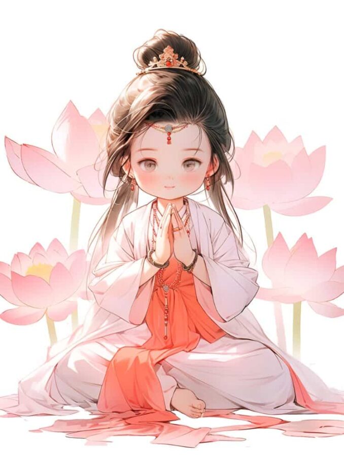 看淡一切善待自己卡通头像 佛系女孩唯美动漫女头_5