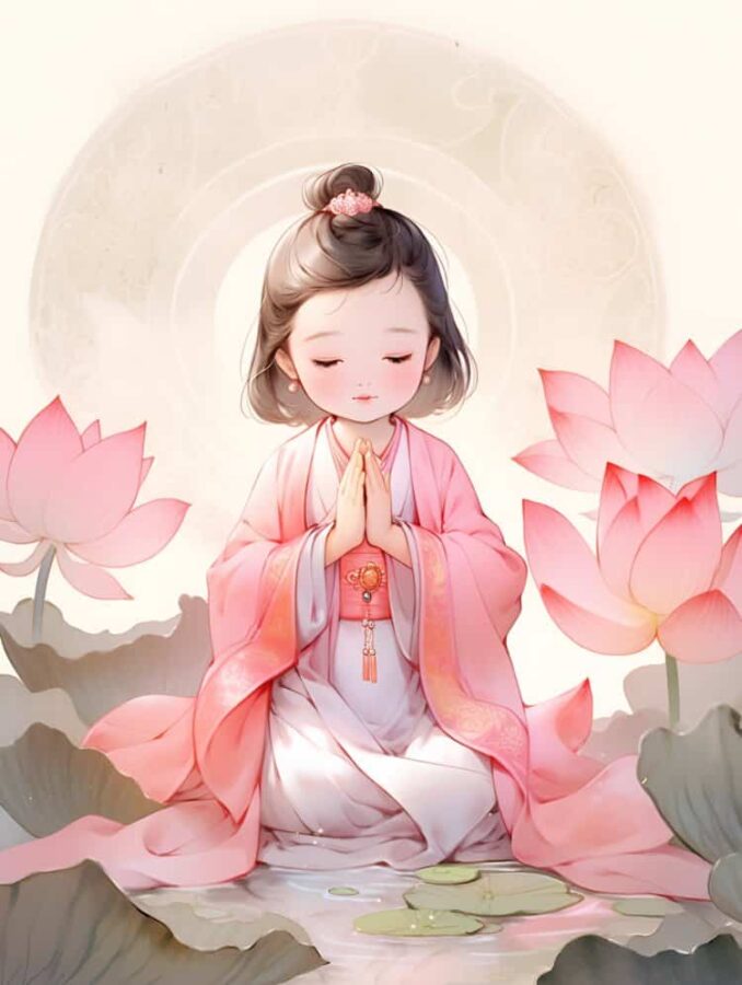 看淡一切善待自己卡通头像 佛系女孩唯美动漫女头_10