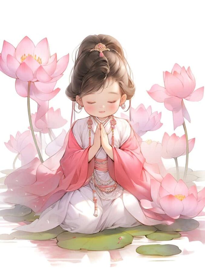 看淡一切善待自己卡通头像 佛系女孩唯美动漫女头_15