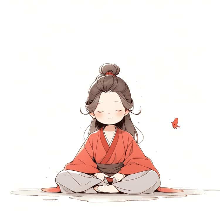 看淡一切善待自己卡通头像 佛系女孩唯美动漫女头_24