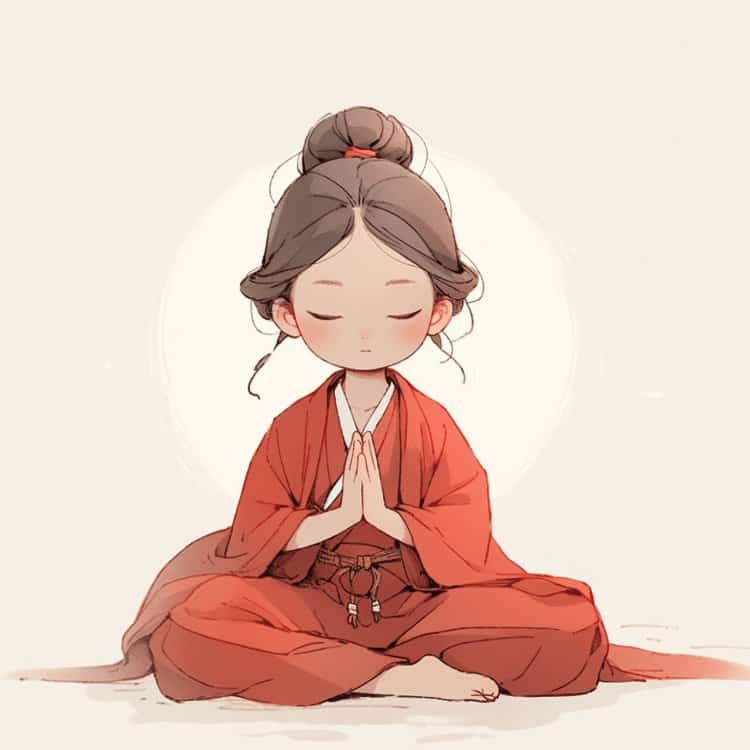 看淡一切善待自己卡通头像 佛系女孩唯美动漫女头_28