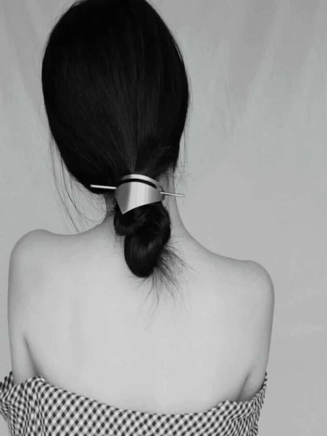 黑白色不露脸真人优质部位女头 神秘高冷女生头像图_7