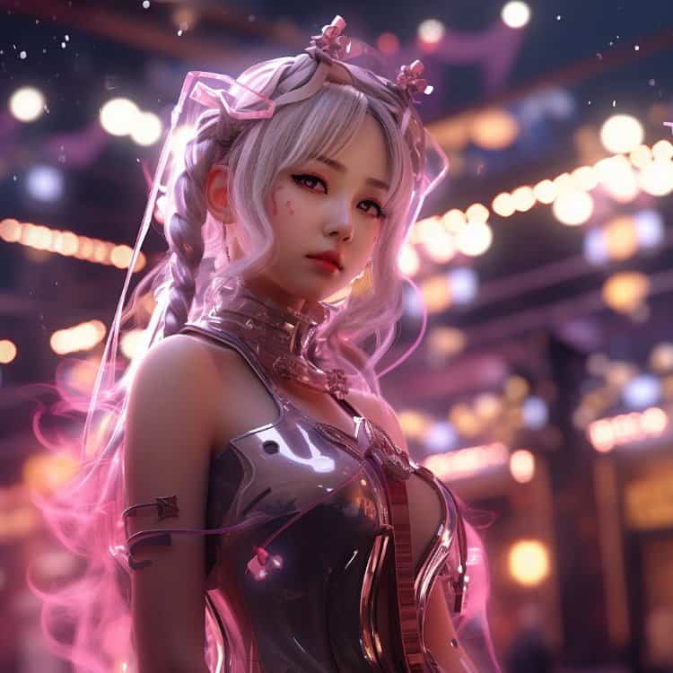 AI酷拽机械女孩高清微信头像 机甲可爱科幻风女生头像_1