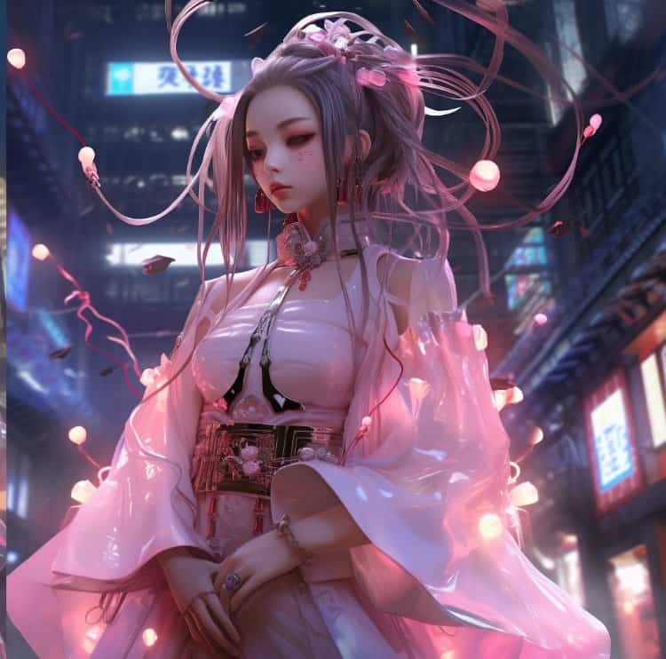 AI酷拽机械女孩高清微信头像 机甲可爱科幻风女生头像_6