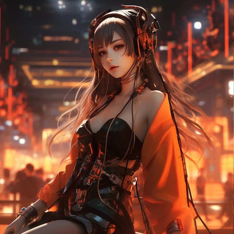 AI酷拽机械女孩高清微信头像 机甲可爱科幻风女生头像_7