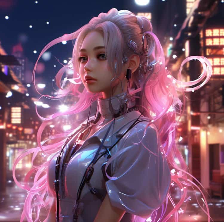AI酷拽机械女孩高清微信头像 机甲可爱科幻风女生头像_9