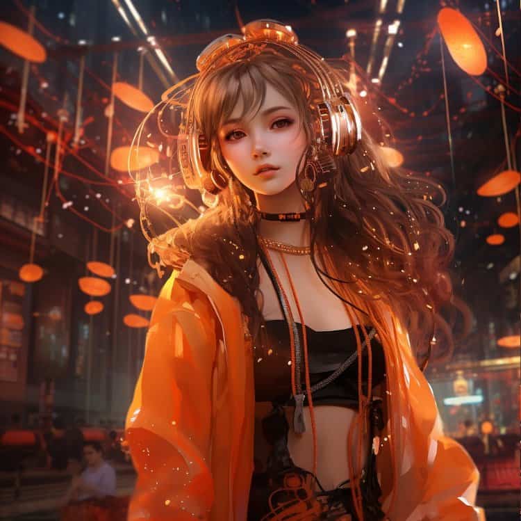 AI酷拽机械女孩高清微信头像 机甲可爱科幻风女生头像_11