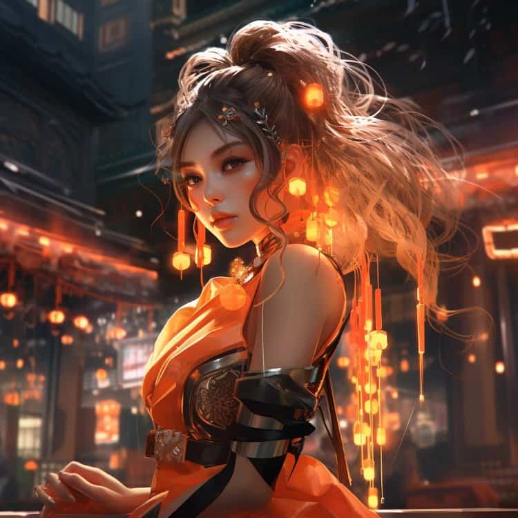 AI酷拽机械女孩高清微信头像 机甲可爱科幻风女生头像_14