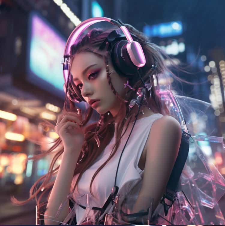 AI酷拽机械女孩高清微信头像 机甲可爱科幻风女生头像_18