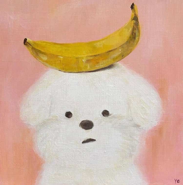 油画风潦草的小狗微信头像 超萌好看的狗狗卡通动物头像图_7