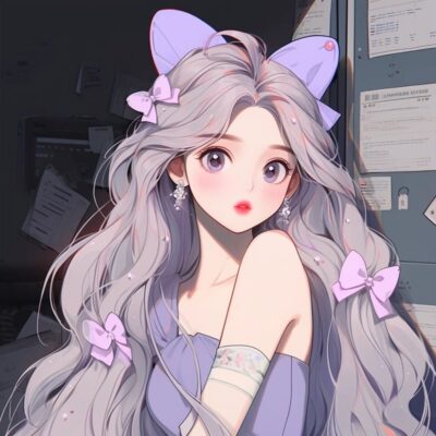 独一无二的紫色梦幻可爱甜美公主卡通 ai头像