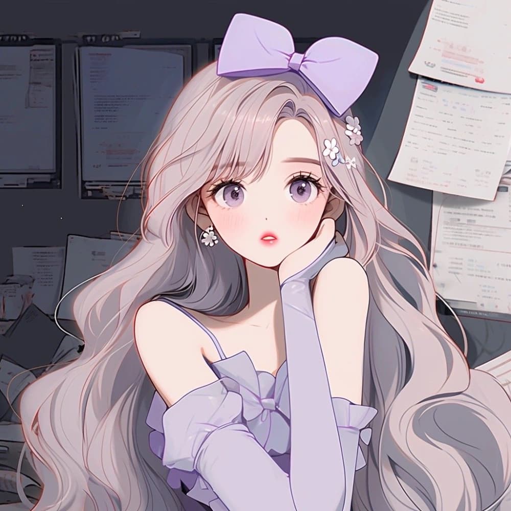 独一无二的紫色梦幻可爱甜美公主卡通 ai头像_2
