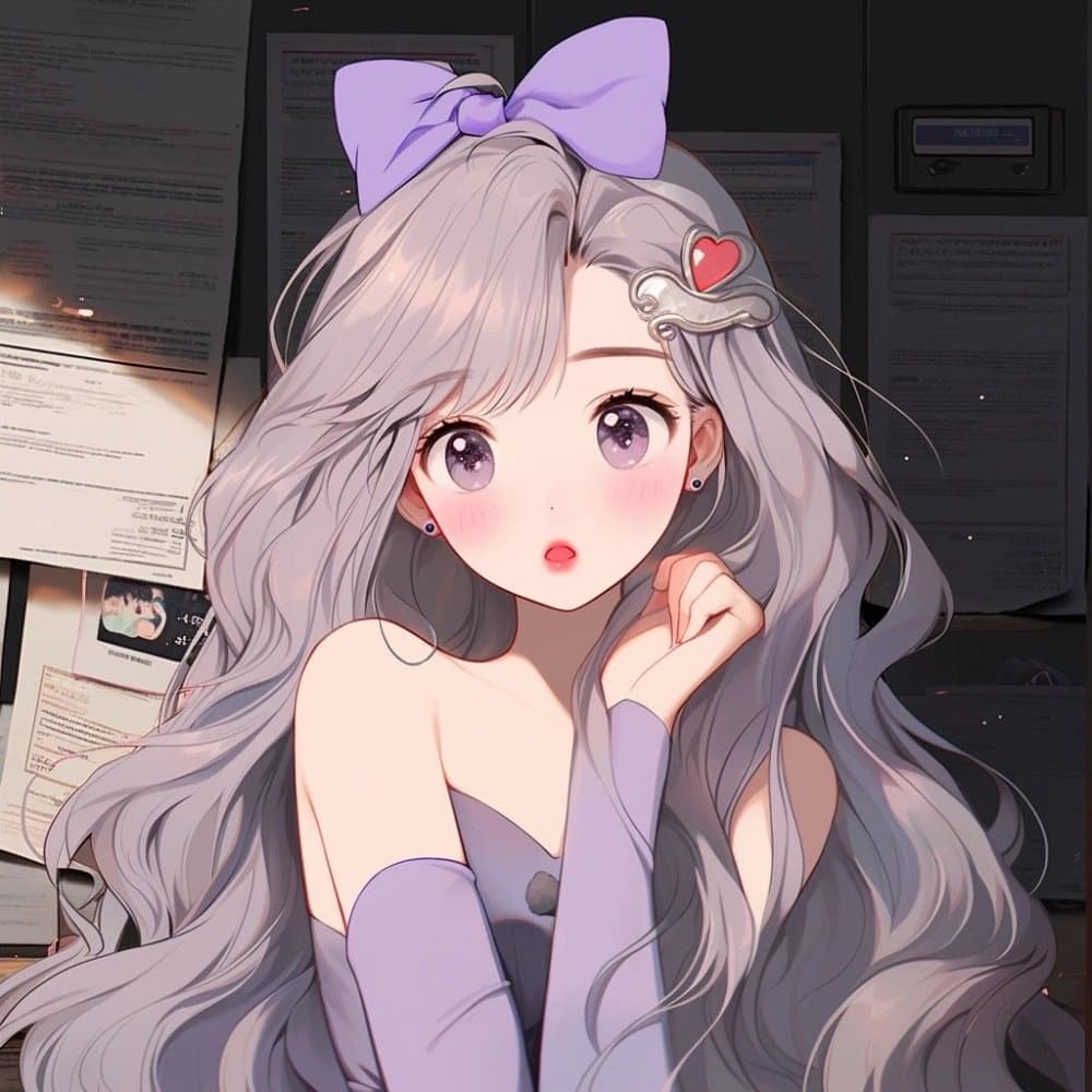 独一无二的紫色梦幻可爱甜美公主卡通 ai头像_3