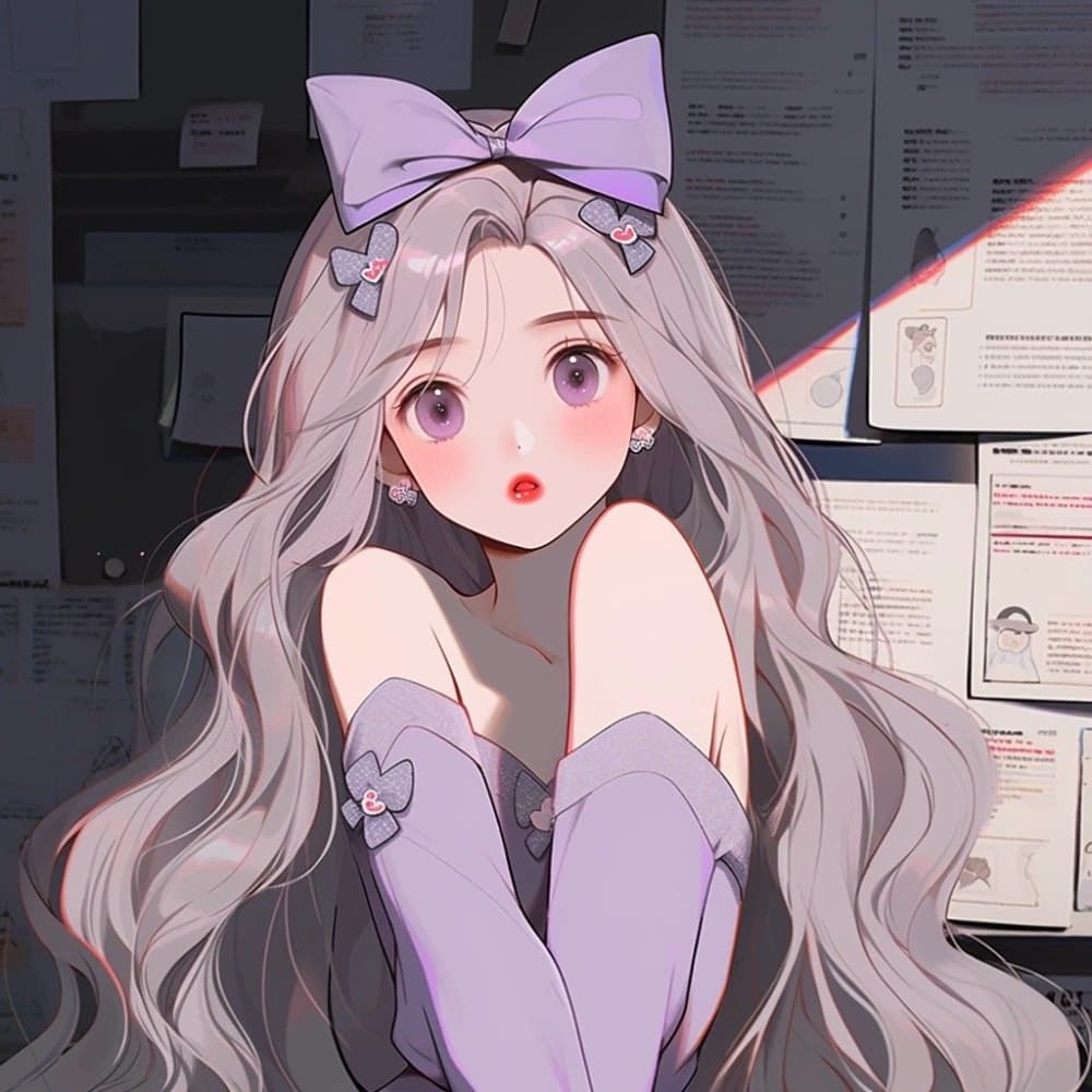 独一无二的紫色梦幻可爱甜美公主卡通 ai头像_5