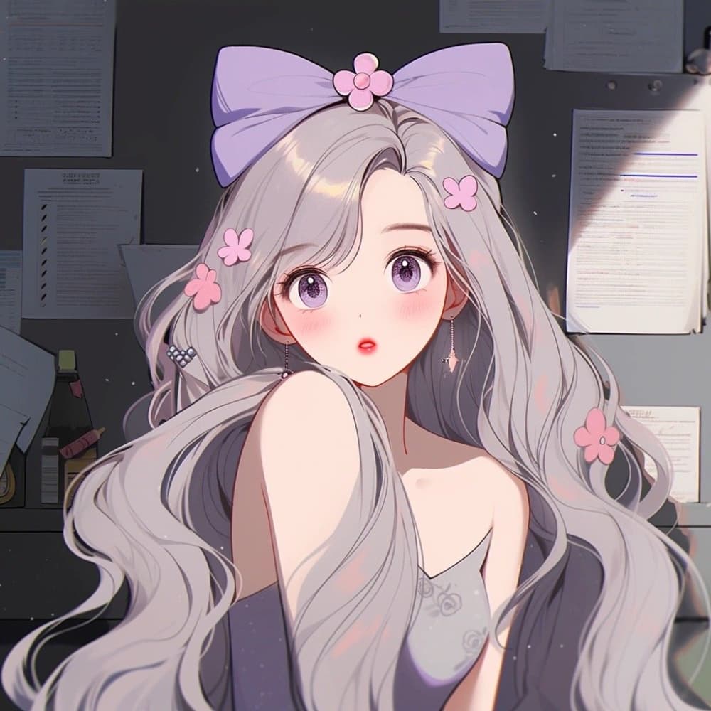 独一无二的紫色梦幻可爱甜美公主卡通 ai头像_6