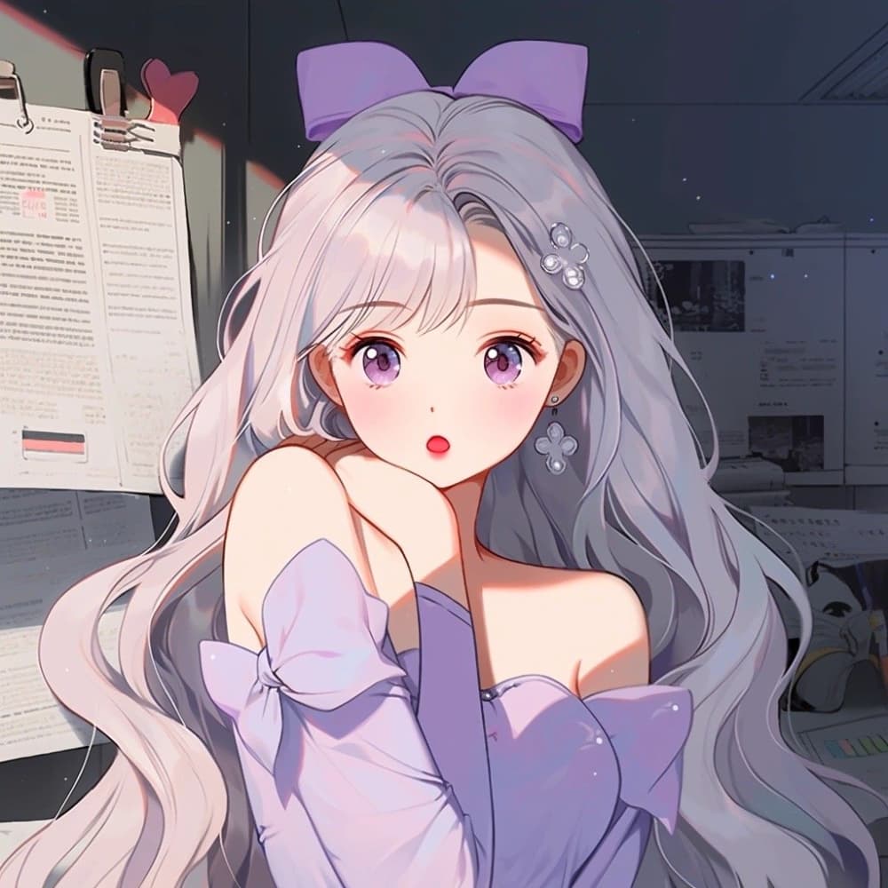 独一无二的紫色梦幻可爱甜美公主卡通 ai头像_7