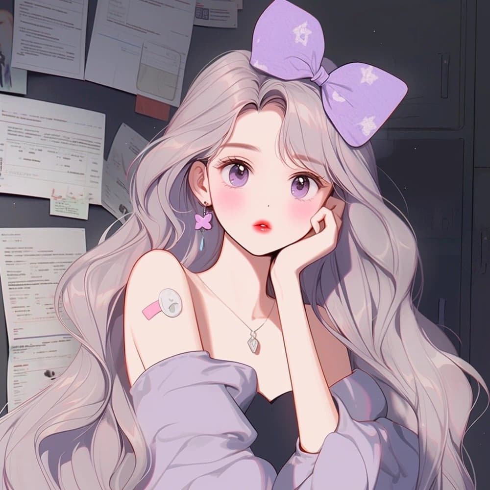 独一无二的紫色梦幻可爱甜美公主卡通 ai头像_10