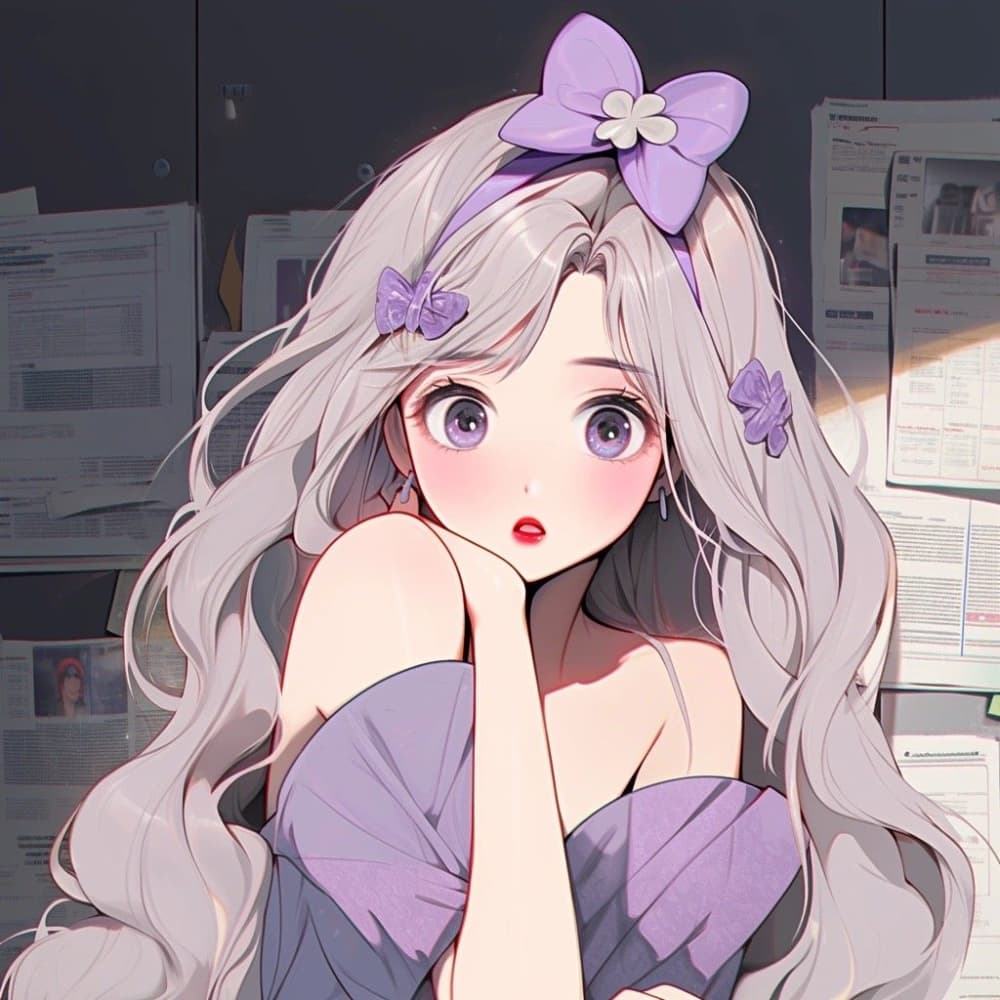 独一无二的紫色梦幻可爱甜美公主卡通 ai头像_11