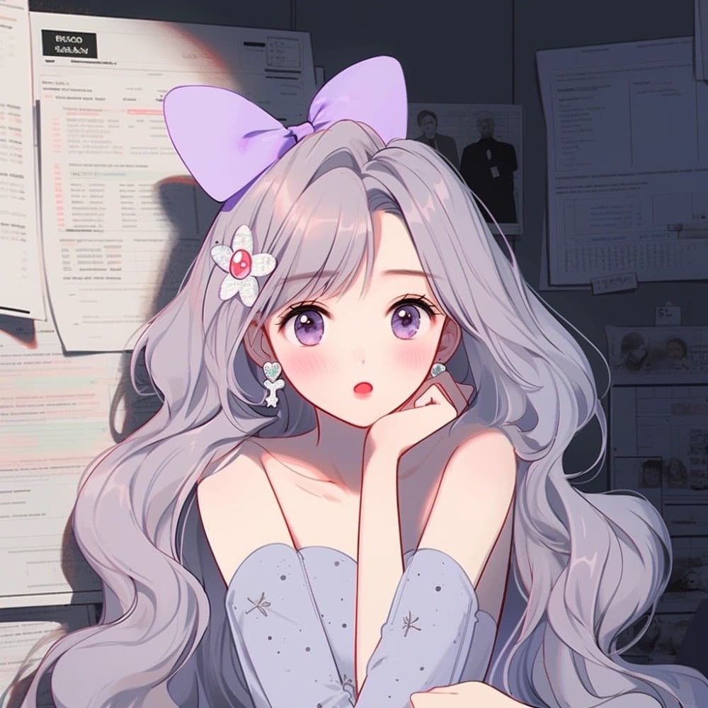 独一无二的紫色梦幻可爱甜美公主卡通 ai头像_12