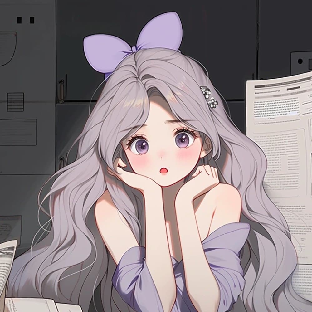 独一无二的紫色梦幻可爱甜美公主卡通 ai头像_13