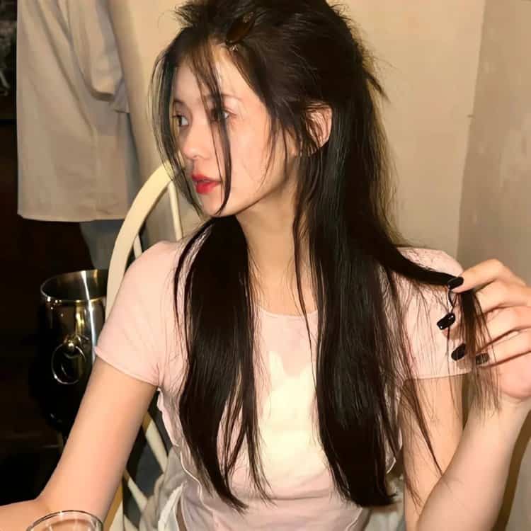 唯美侧脸氛围感真人女生头像 WeChat胶片感女头_2
