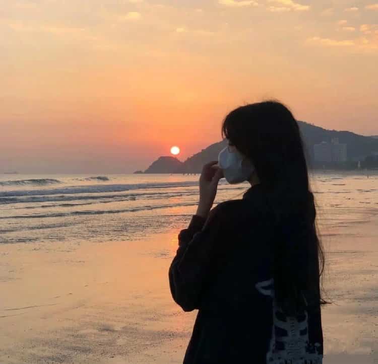 唯美侧脸氛围感真人女生头像 WeChat胶片感女头_19