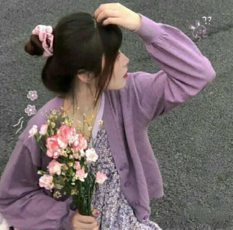 唯美侧脸氛围感真人女生头像 WeChat胶片感女头_21