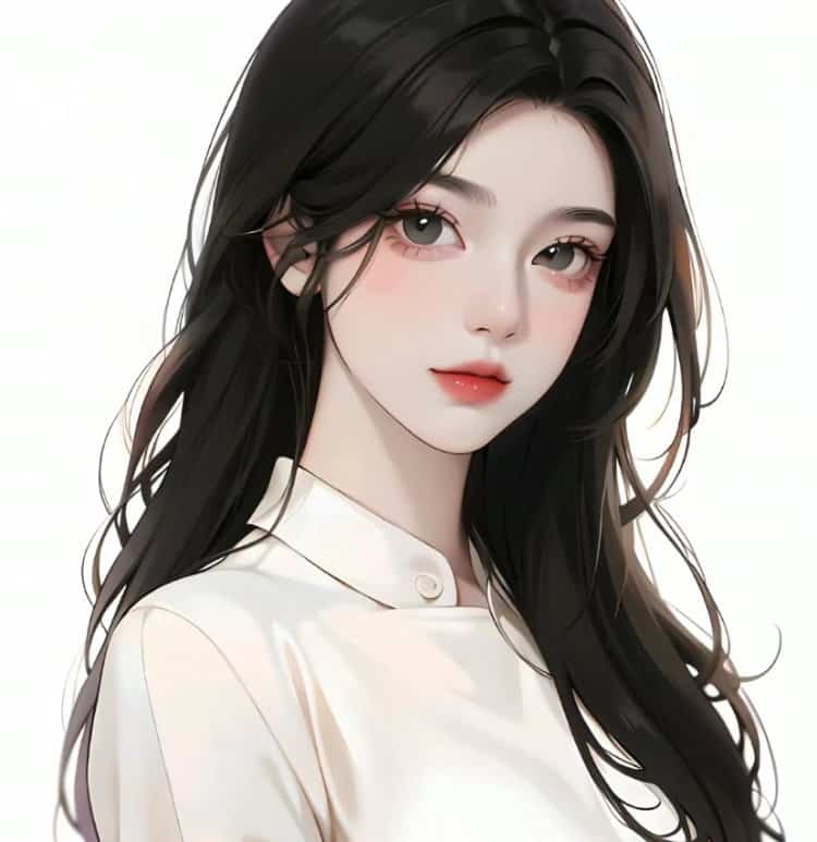 纯欲高级长发御姐微信头像 AI清冷优雅脸女生头像_2
