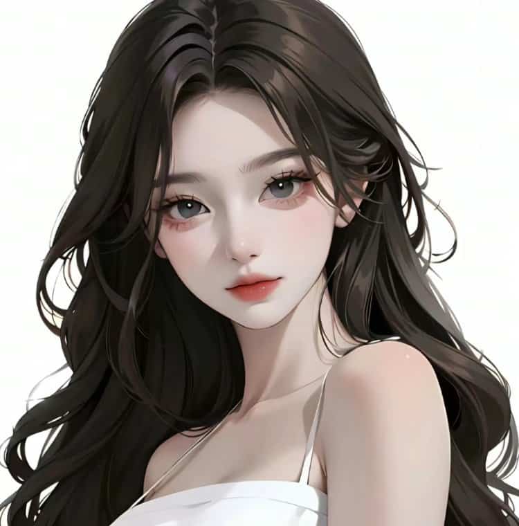 纯欲高级长发御姐微信头像 AI清冷优雅脸女生头像_3