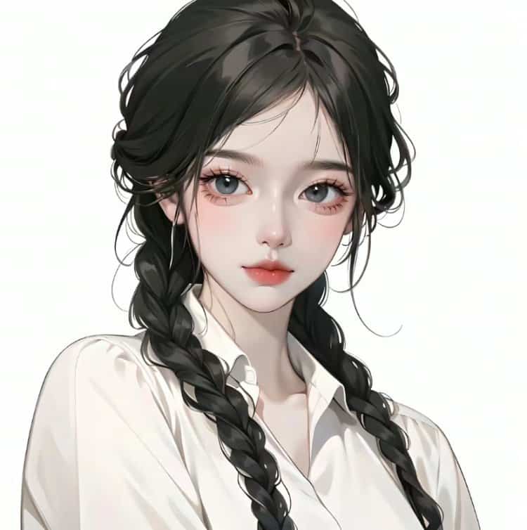 纯欲高级长发御姐微信头像 AI清冷优雅脸女生头像_4