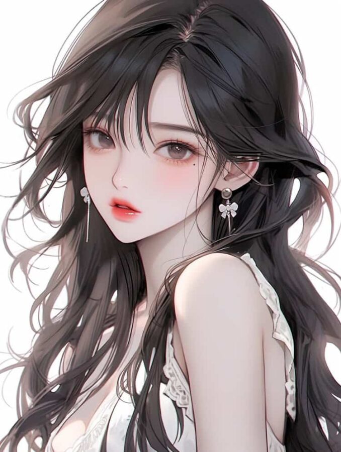 纯欲高级长发御姐微信头像 AI清冷优雅脸女生头像_7