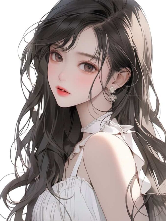 纯欲高级长发御姐微信头像 AI清冷优雅脸女生头像_10
