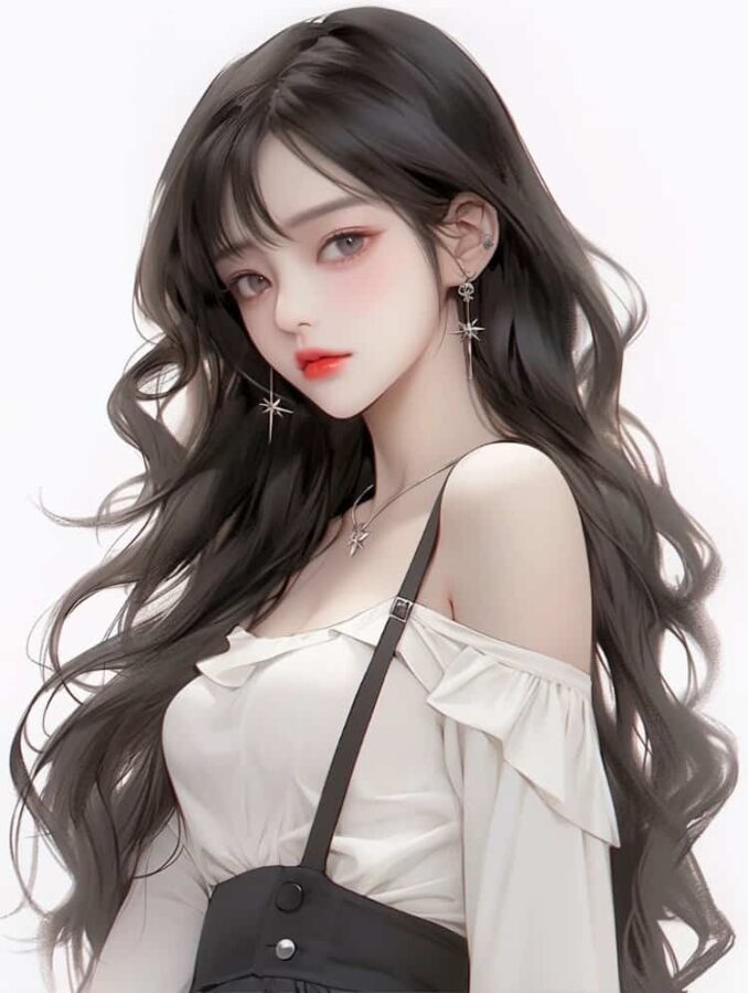 纯欲高级长发御姐微信头像 AI清冷优雅脸女生头像_12