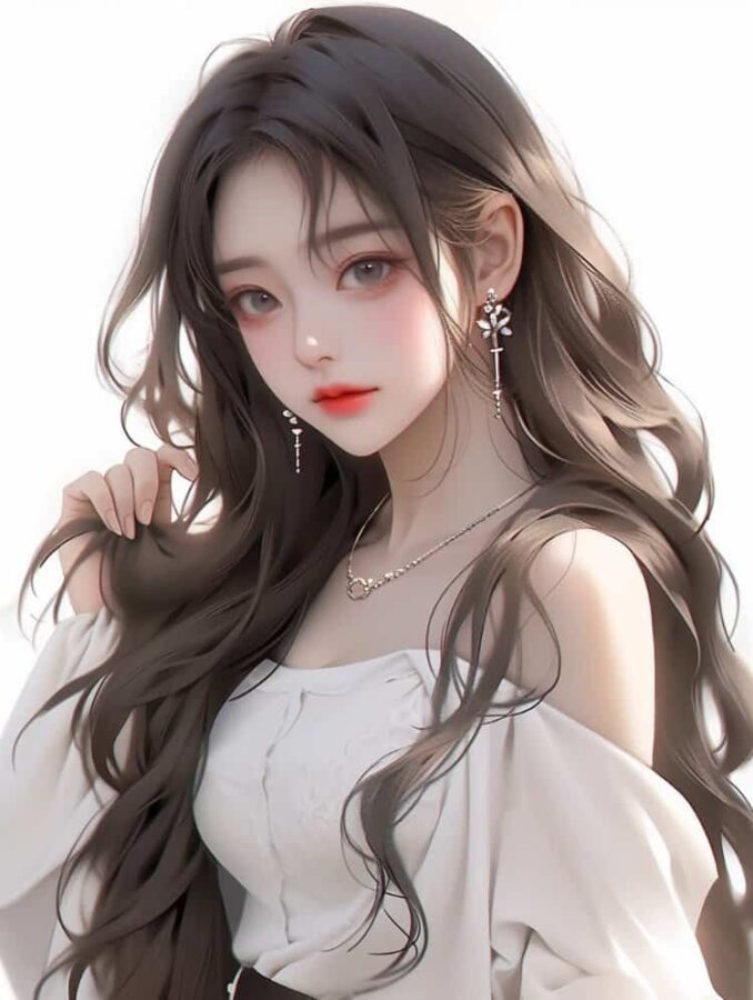 纯欲高级长发御姐微信头像 AI清冷优雅脸女生头像_21