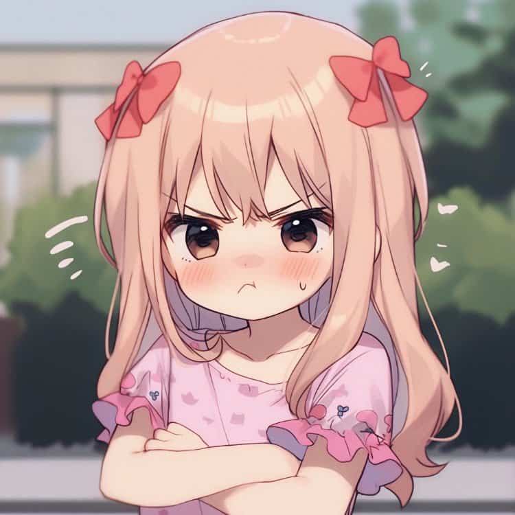 奶凶奶凶的可爱小女孩微信头像 又凶又萌的女生头像_14