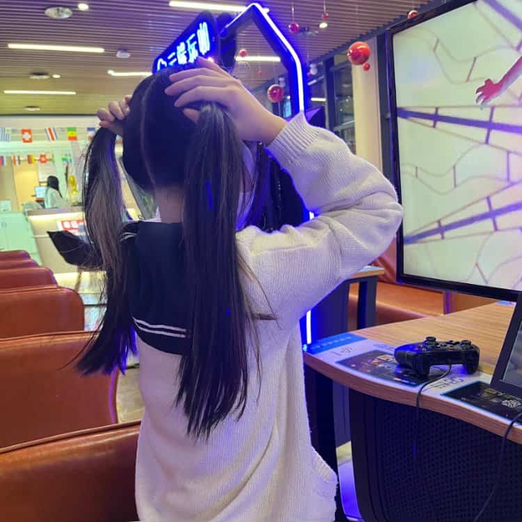 可爱双马尾女生背影头像 清纯可爱双辫子不露脸真人女头_19
