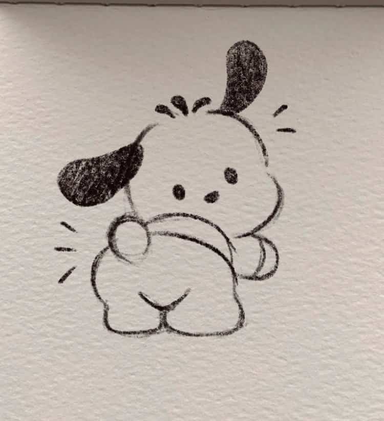 可爱卡通人物黑白简笔画集锦 海绵宝宝章鱼哥等小动物简笔画_6
