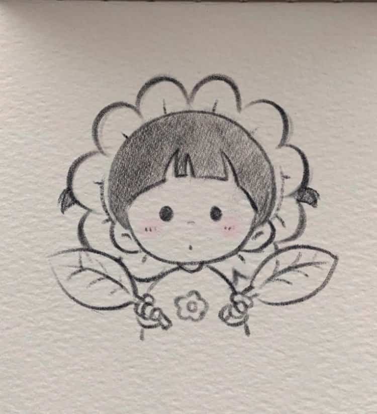 可爱卡通人物黑白简笔画集锦 海绵宝宝章鱼哥等小动物简笔画_9