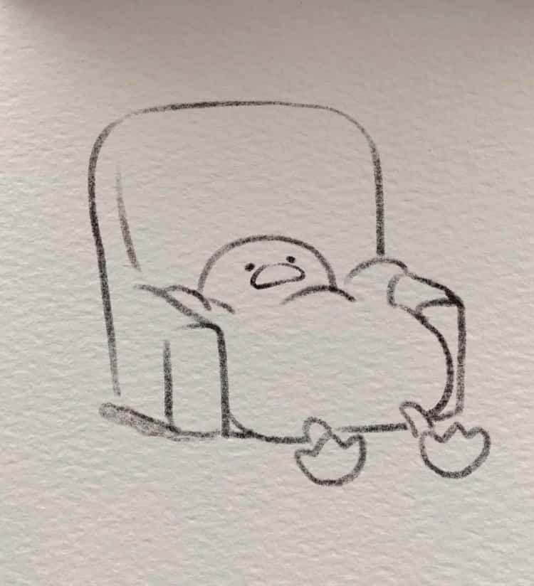 可爱卡通人物黑白简笔画集锦 海绵宝宝章鱼哥等小动物简笔画_8