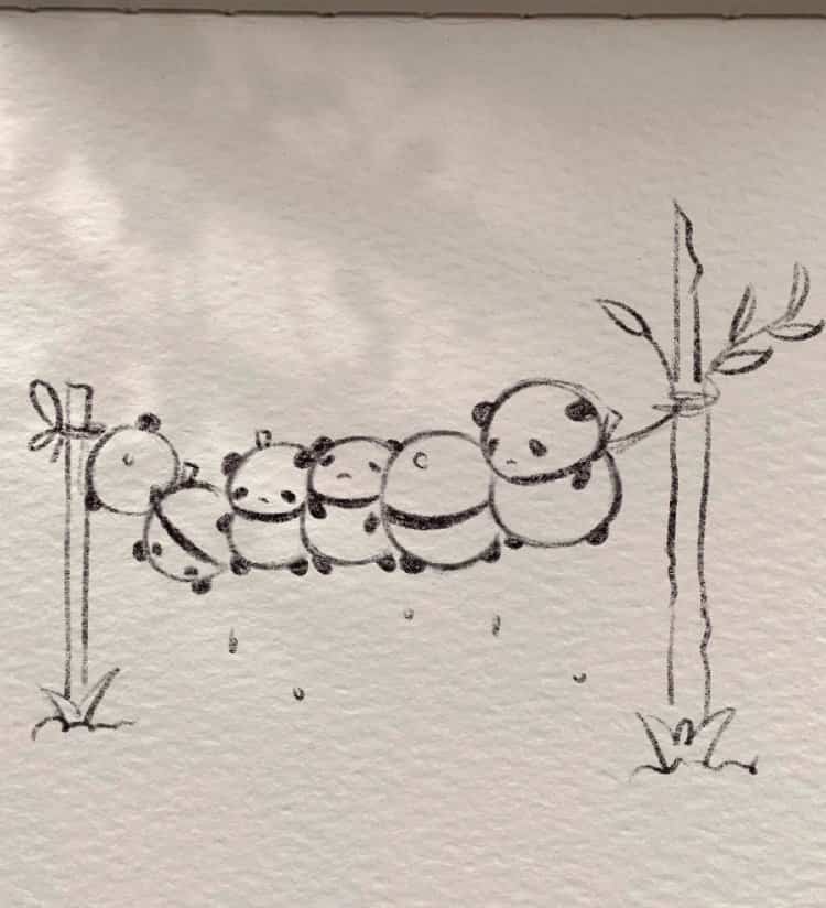 可爱卡通人物黑白简笔画集锦 海绵宝宝章鱼哥等小动物简笔画_10