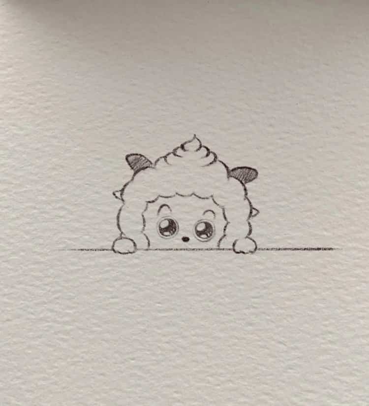 可爱卡通人物黑白简笔画集锦 海绵宝宝章鱼哥等小动物简笔画_11