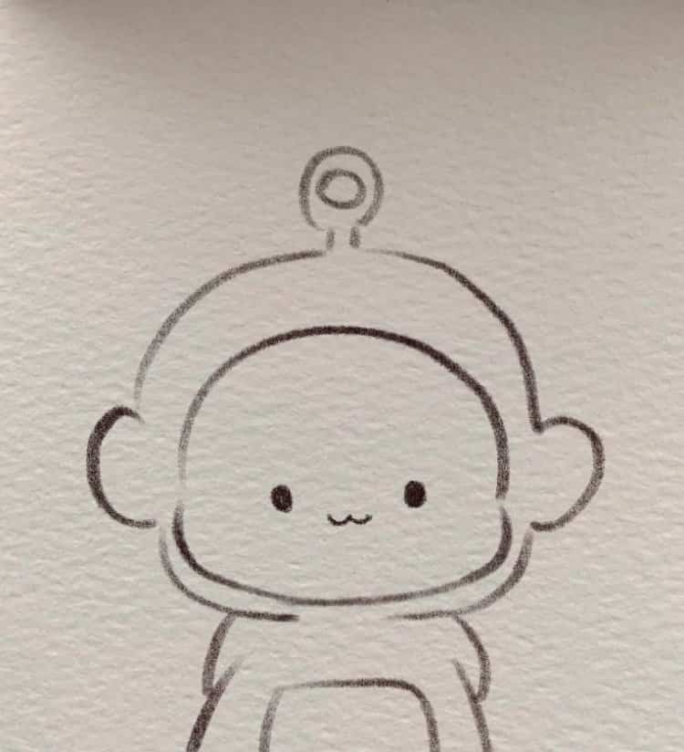 可爱卡通人物黑白简笔画集锦 海绵宝宝章鱼哥等小动物简笔画_14