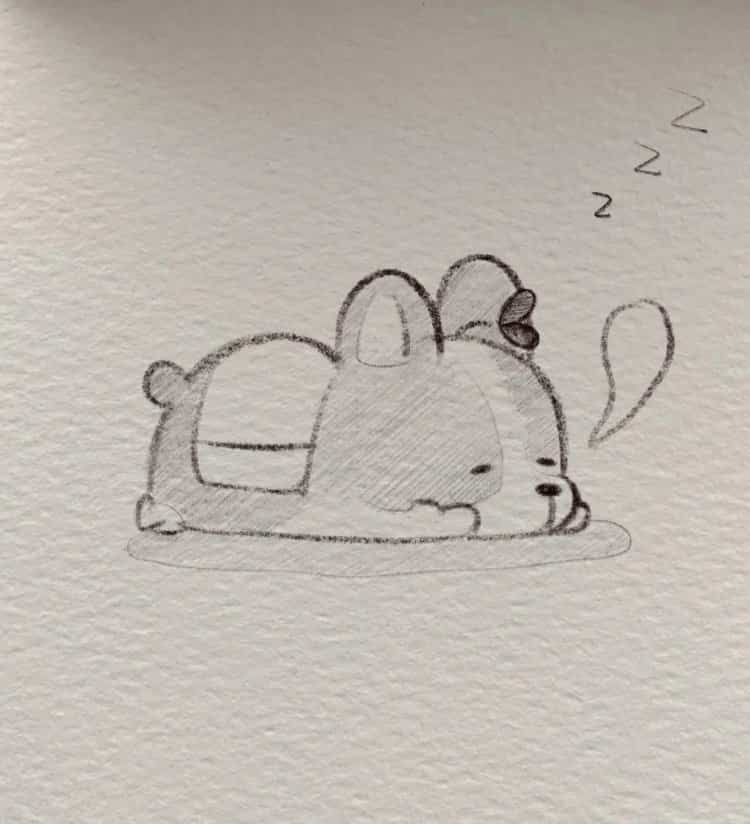 可爱卡通人物黑白简笔画集锦 海绵宝宝章鱼哥等小动物简笔画_16