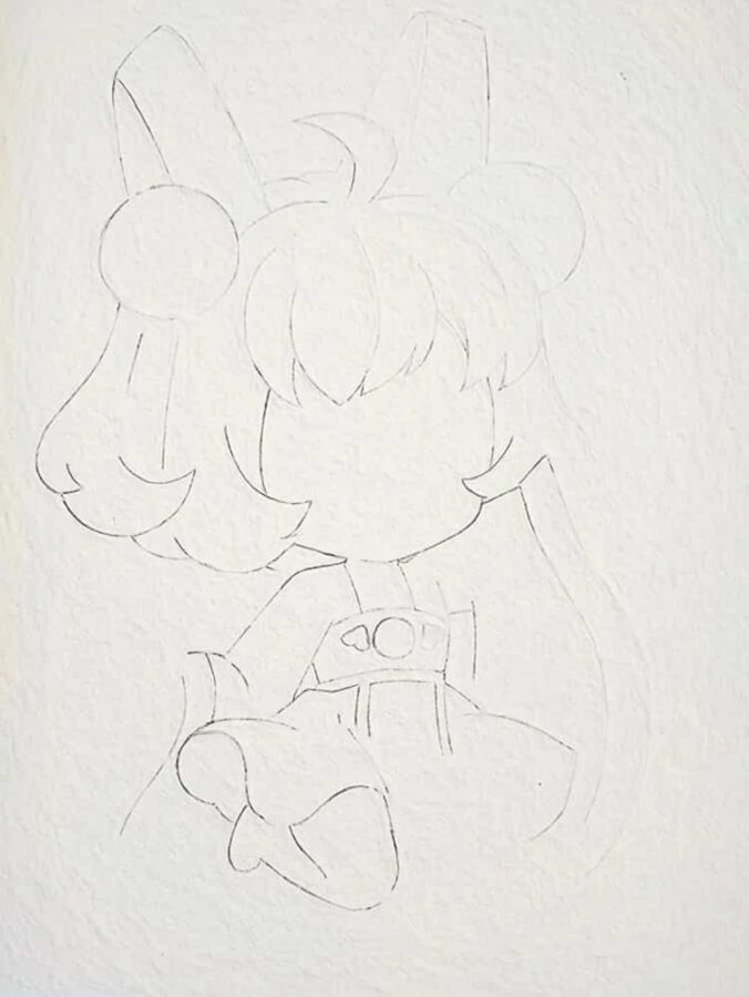 Q版才女蔡文姬漫画简笔画作品及画法步骤_5