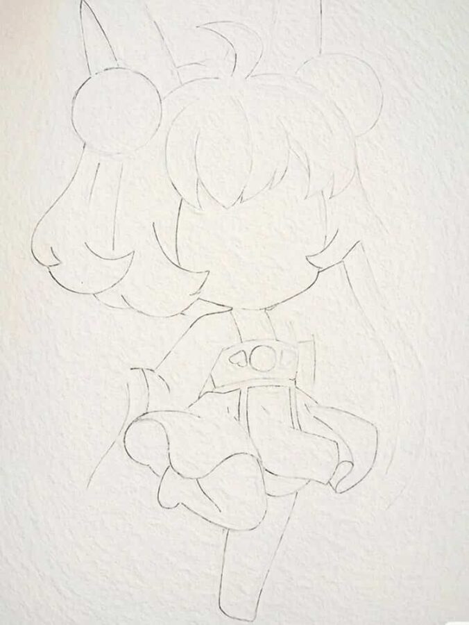 Q版才女蔡文姬漫画简笔画作品及画法步骤_6