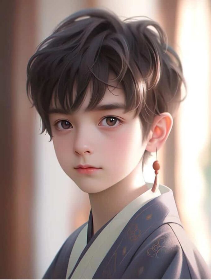 又奶又帅小孩哥男生头像 网上很火的AI小男孩头像_7