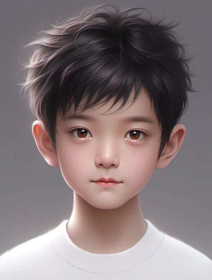 又奶又帅小孩哥男生头像 网上很火的AI小男孩头像_11
