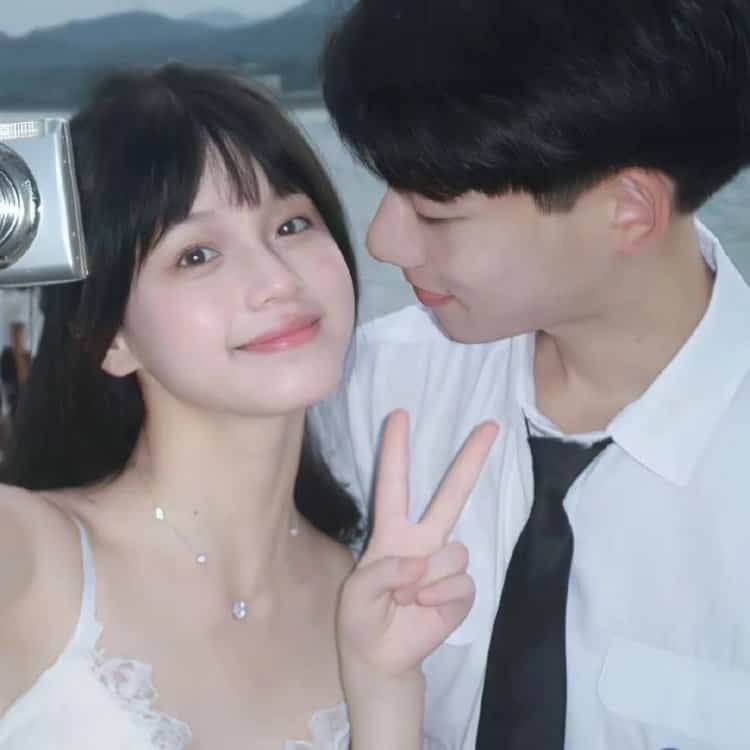 超甜浪漫CP情侣合照头像图 一男一女氛围感真人情头_2